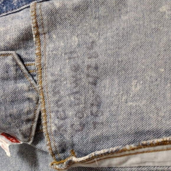 Levi's Vintage Blue Stone Wash Long Sleeve Button Front Trucker Jean Jacket - Picture 14 of 16